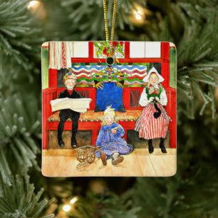 Carl Larsson - Papa, Mama, Kind, Kunst Keramikornament