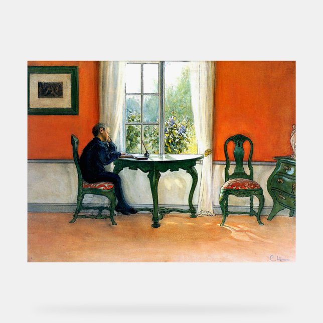 Carl Larsson - Pflichtlektüre Acrylschild (Vorderseite)