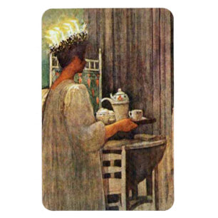 Carl Larsson St. Lucia Tag Weihnachten in Schweden Magnet