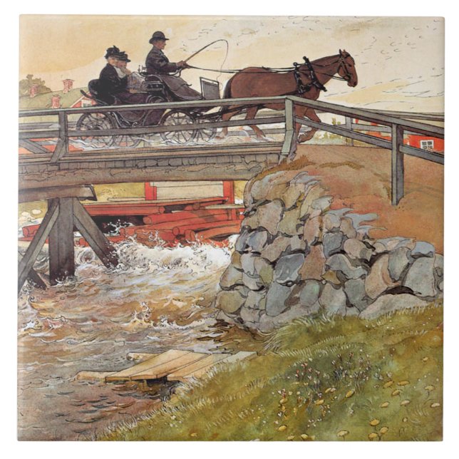 Carl Larsson - The Bridge Fliese (Vorderseite)