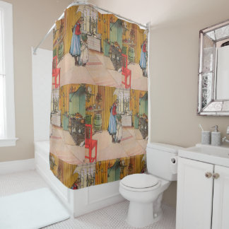 Carl Larsson The Kitchen Duschvorhang