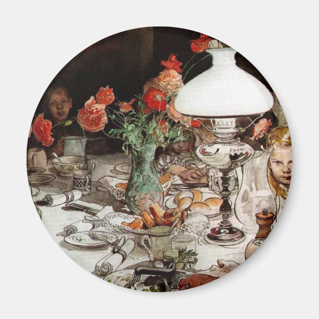 Carl Larsson - Um die Lampe Magnet (Vorne)