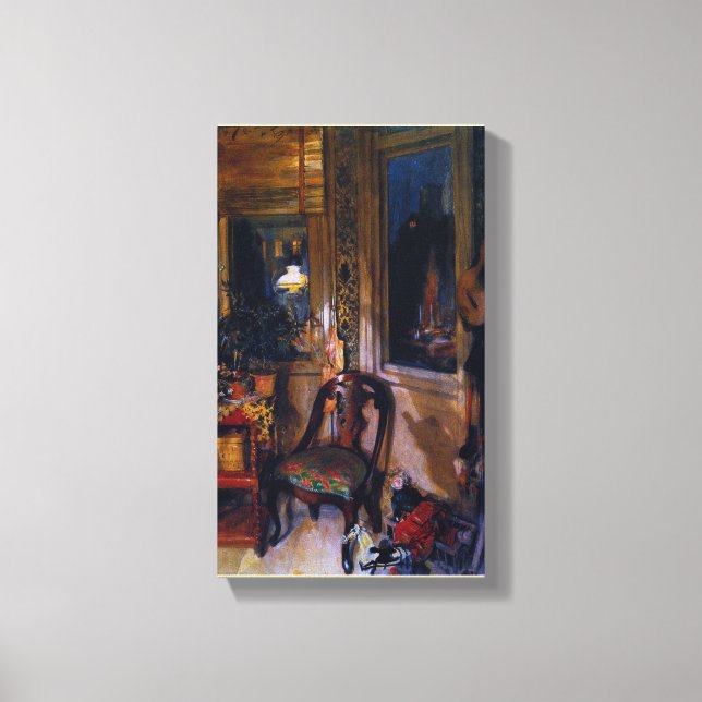 Carl Larsson Vintag die Spielzeugecke Leinwanddruck (Vorderseite)