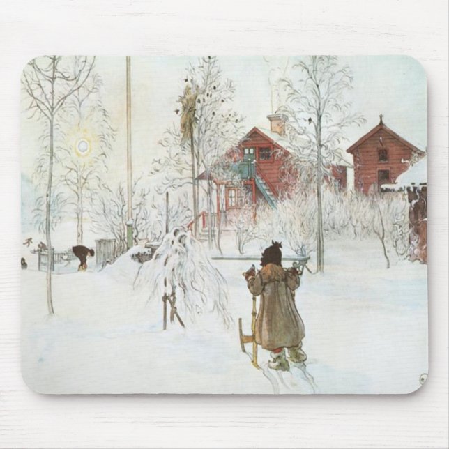 Carl Larsson - Vorgarten und das Wäsche-Haus Mousepad (Vorne)