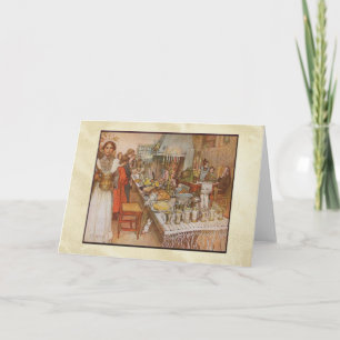 Carl Larsson-Weihnachtsabends-Abendessen Feiertagskarte