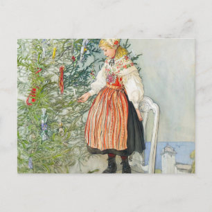 Carl Larsson Weihnachtsbaum Postkarte