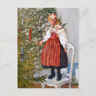 Carl Larsson-Weihnachtsbaum-Postkarten-Postkarte Feiertagspostkarte