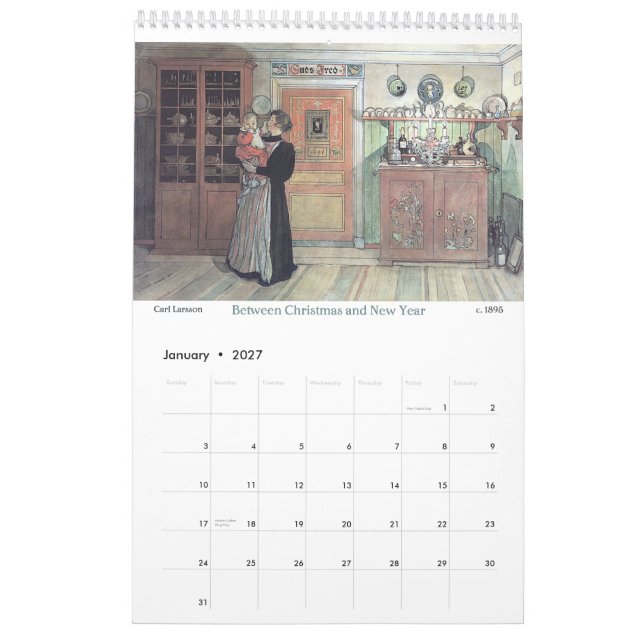 Carl Larssonnahrungsmittel-und Kalender (Jan 2027)