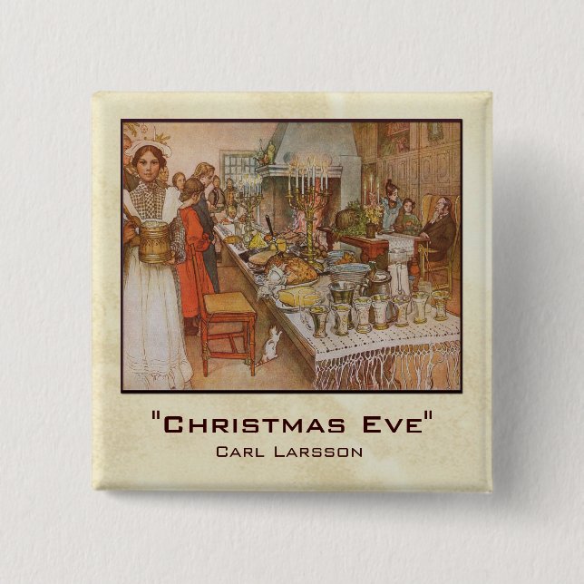 Carl LarssonWeihnachtsabend Button (Vorderseite)