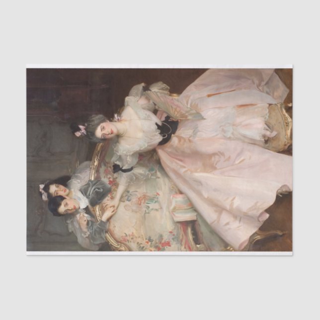 Carl Meyer und Ihre Kinder von Singer Sargent Seidenpapier (Vorderseite)