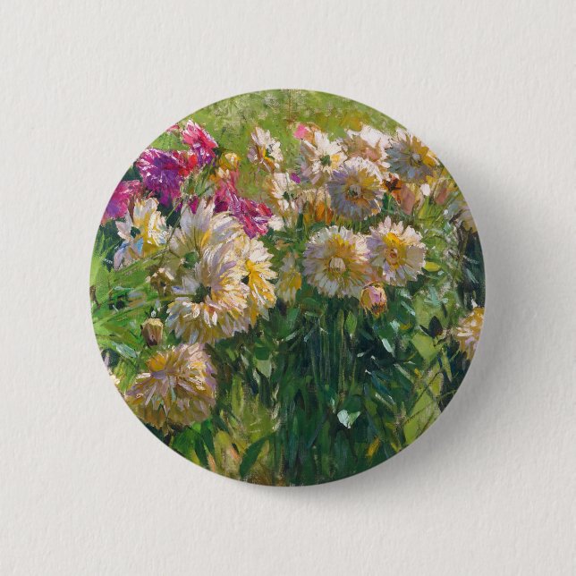 Carl Moll Dahlias Button (Vorderseite)