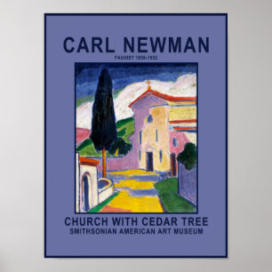 Carl Newman Church mit einem Plakat des Zedernbaum
