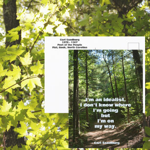 Carl Sandburg Ich bin ein Idealist Zitat Fotografi Postkarte