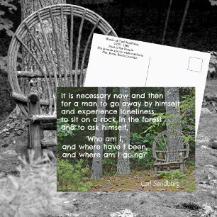 Carl Sandburg Zitat Wer bin ich Fotopostkarte Postkarte