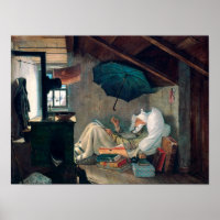 Carl Spitzweg - Der arme Dichter - Deutsche Malere