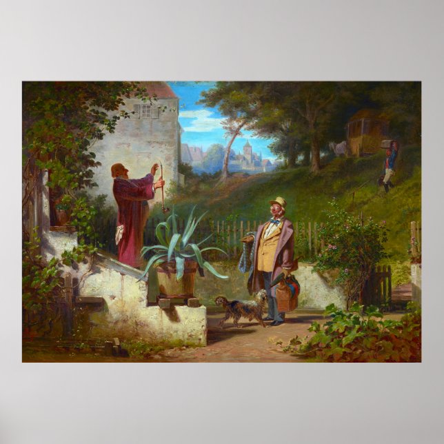 Carl Spitzweg - Die Jugendfreunde - Deutsche Poster (Vorne)