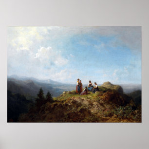 Carl Spitzweg Girls on a Pasta Poster