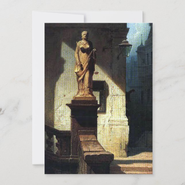 Carl Spitzweg - Justitia Einladung (Vorderseite)