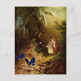Carl Spitzweg - The Butterfly Hunter Postkarte