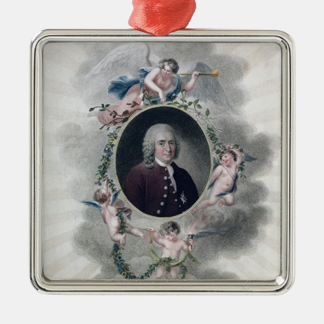 Carl von Linné, Ritter des polaren Sternes Silbernes Ornament (Vorne)