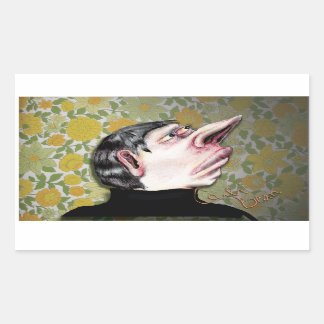 Carla Beans Creepy Man Rechteckiger Aufkleber