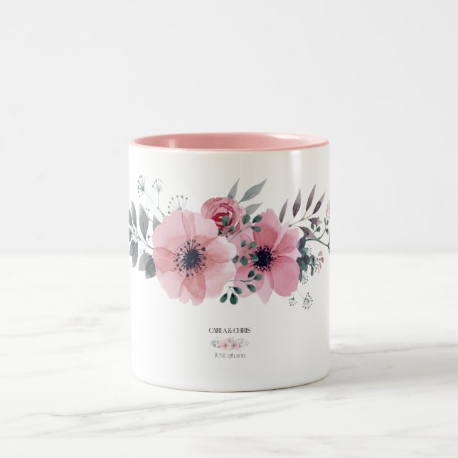 Carla-Brautparty-Geschenk-Kaffee-Tasse Zweifarbige Tasse (Mittel)