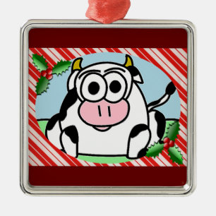 Carla Cow Weihnachtsdekoration Silbernes Ornament