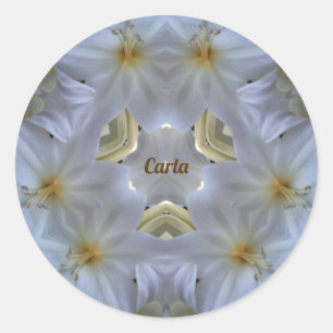 CARLA ~ EASTER LILY WHIRLL RELIGIOUS ~ RUNDER AUFKLEBER