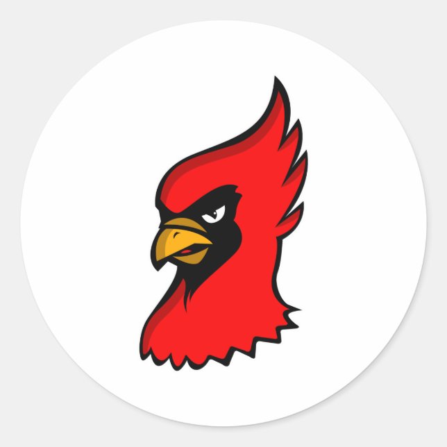 Carla Kardinal Runder Aufkleber (Vorderseite)