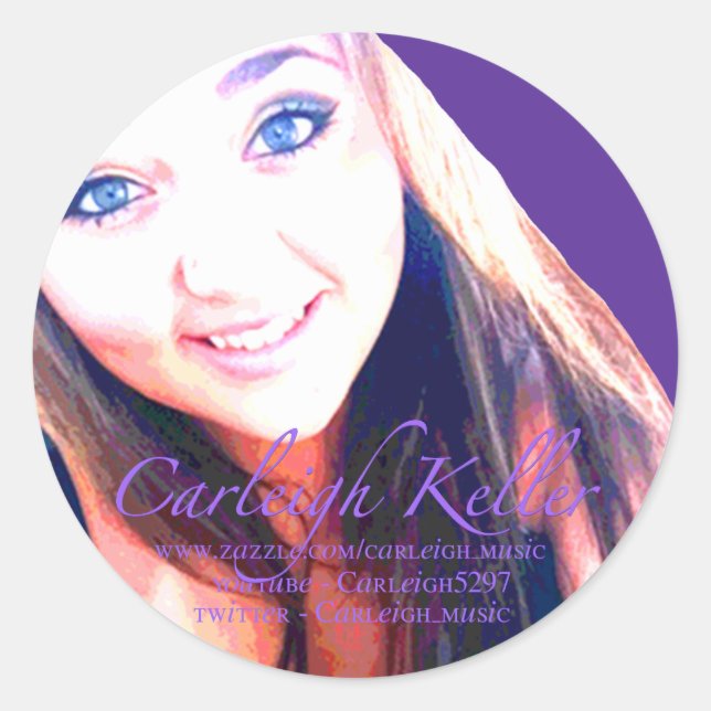 Carleighs Krewe Foto Round Stickers (Vorderseite)