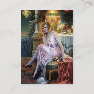 Carlier: Elegante Dame Visitenkarte