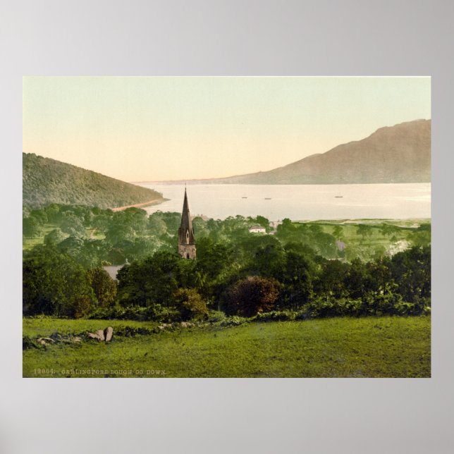 Carlingford Lough, Grafschaft Down, Landschaft N.  Poster (Vorne)