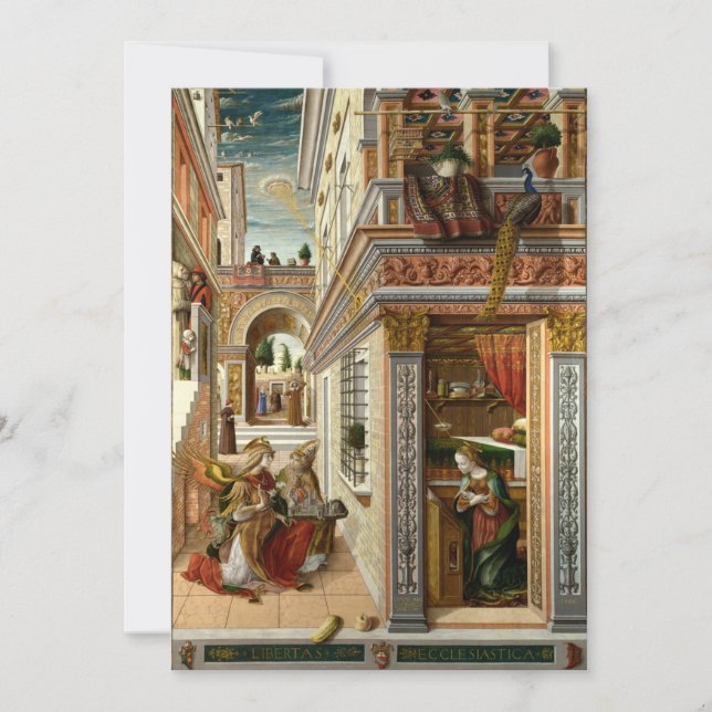Carlo Crivelli - Die Verkündigung, mit Saint-Emid Einladung (Vorderseite)