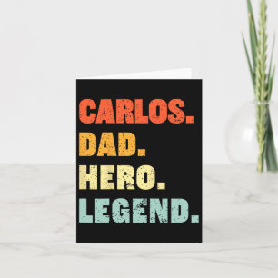 Carlos Dad Held Legende Personalisierter Benutzern Karte