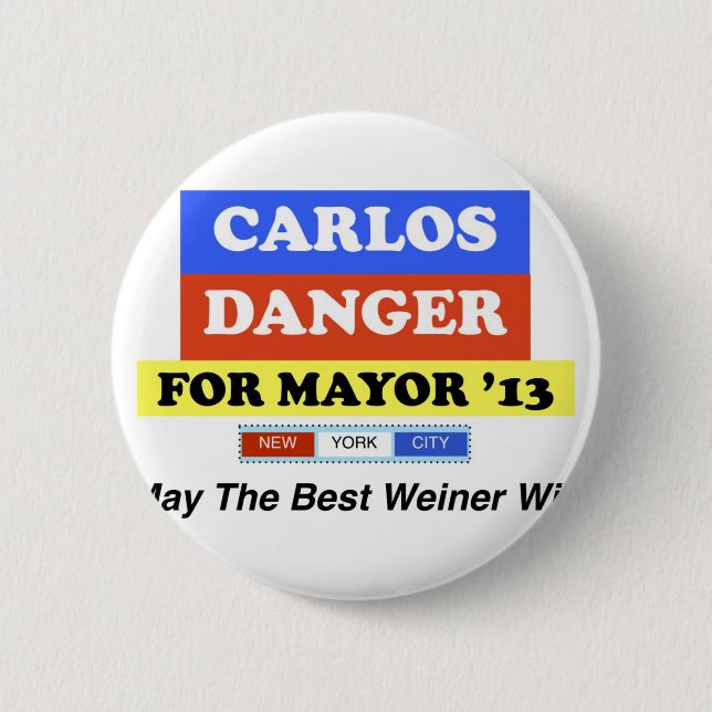 Carlos-Gefahr für besten Weiner Gewinn Button (Vorderseite)