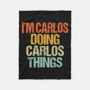 Carlos macht Carlos-Dinge-Shirt Lustig Vintage Fleecedecke