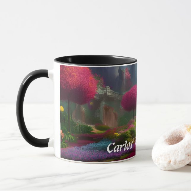 Carlos' Morning Tee Personalisiert anpassbar Tasse (Mit Donut)