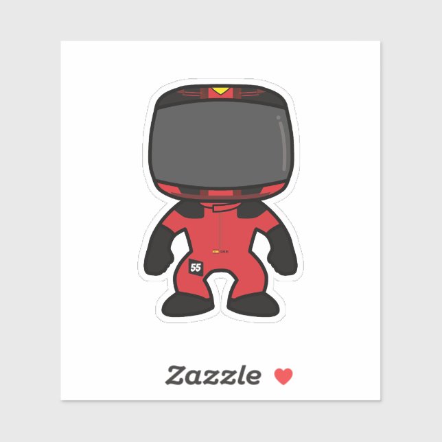 Carlos Sainz Custom Mini Abbildung - F1 2023 Saiso Aufkleber (Blatt)