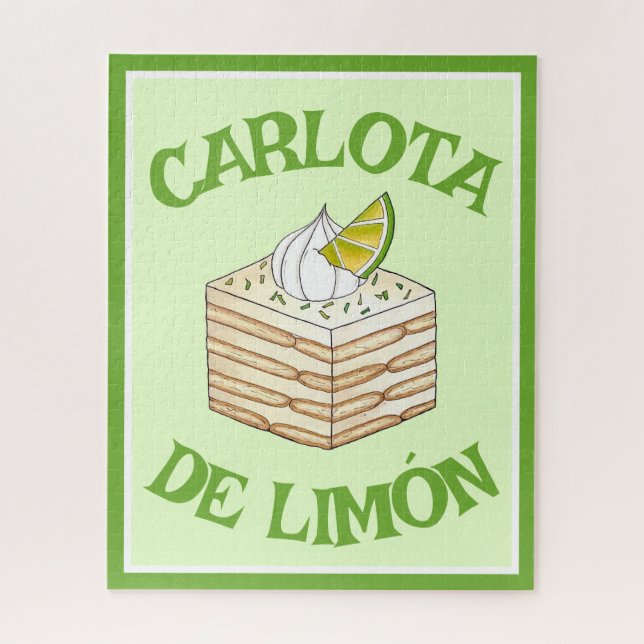 Carlota de Limón Limon Icebox Cake Slice Puzzle (Vertikal)