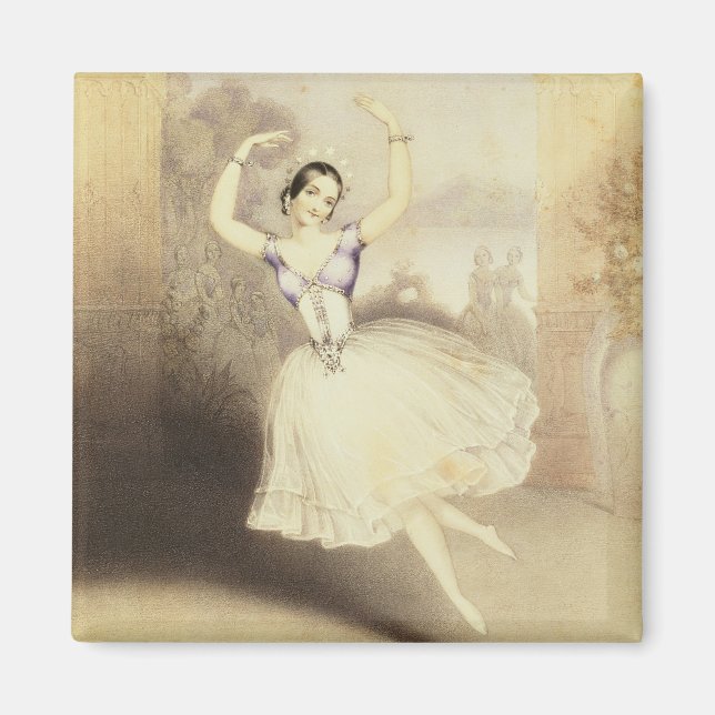 Carlotta Grisi (1819-99) im Ballett von Peri Magnet (Vorne)