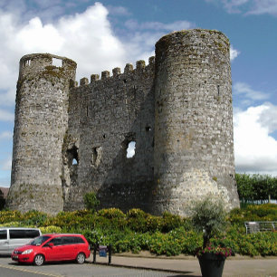 Carlow Castle ruins, Carlow town, Irland Postkarte