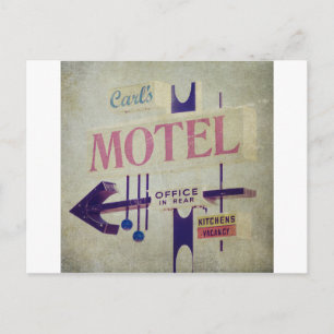 Carls Retro-Motelschild Postkarte