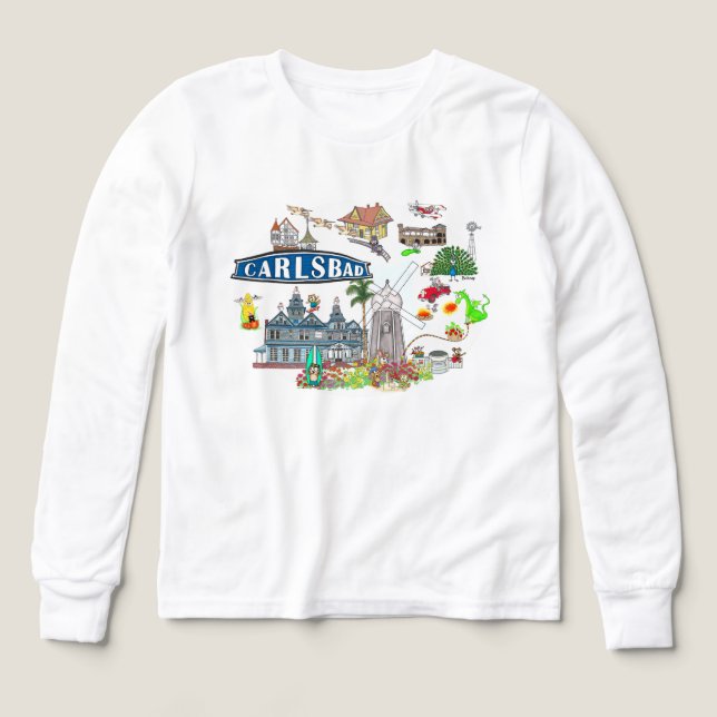 Carlsbad Beach City Spaß (Design Vorderseite)