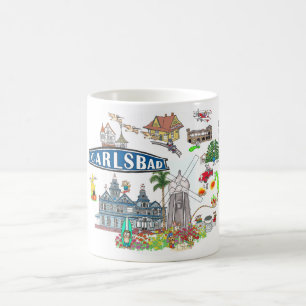 Carlsbad Beach City Spaß Kaffeetasse