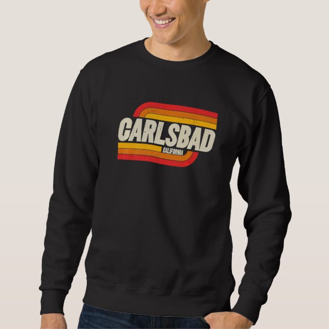 Carlsbad California Ca City Vintag Sweatshirt (Vorderseite)