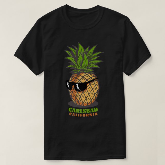 Carlsbad California CA Niedlich Pineapel Sonnenbri T-Shirt (Design vorne)