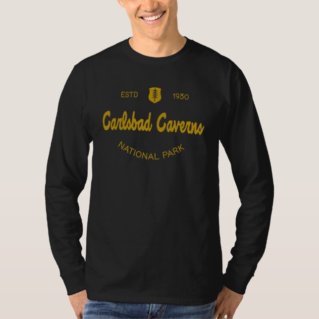 Carlsbad Caverns National Park Classic Script Styl T-Shirt (Vorderseite)