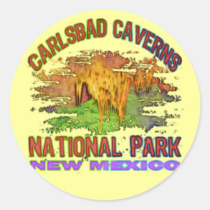 Carlsbad Caverns National Park, New Mexico Runder Aufkleber