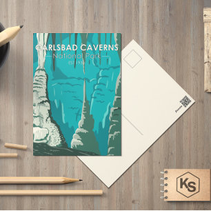Carlsbad Caverns Nationalpark Historische Postkart Postkarte