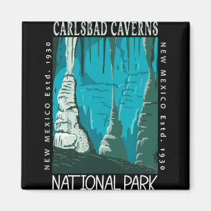 Carlsbad Caverns Nationalpark New Mexico Vintage Magnet